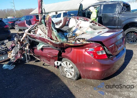 2012 Honda Civic Lx из США, поврежденный, VIN 2HGFB2F46CH001536